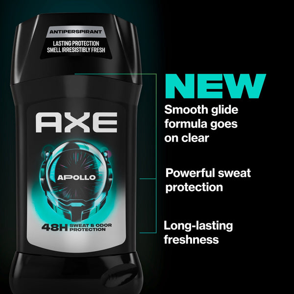 AXE Antiperspirant Deodorant Stick 48 Hour Sweat And Odor Protection For Long Lasting Freshness, Apollo Sage & Cedarwood Men's Deodorant ,2.6 oz