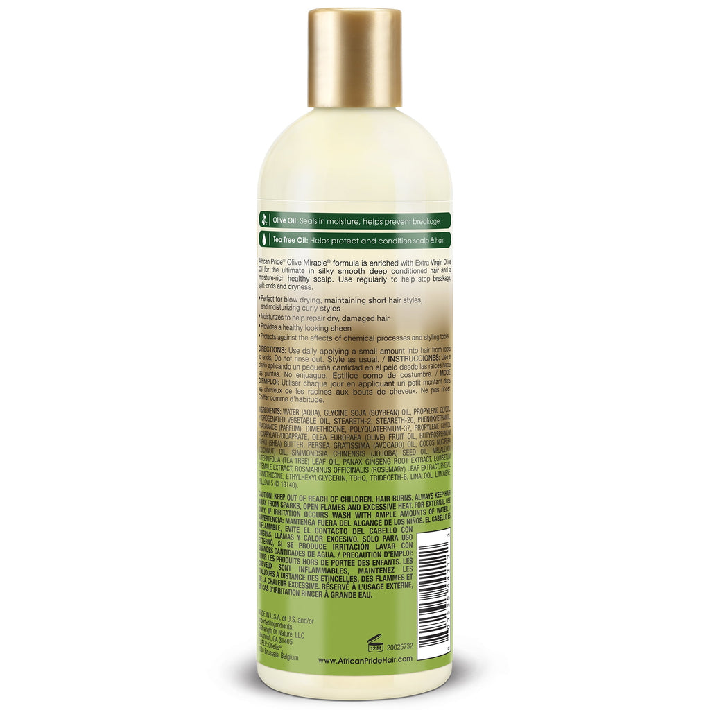 African Pride Olive Miracle Anti-Breakage Moisturizer Lotion, 12 fl oz