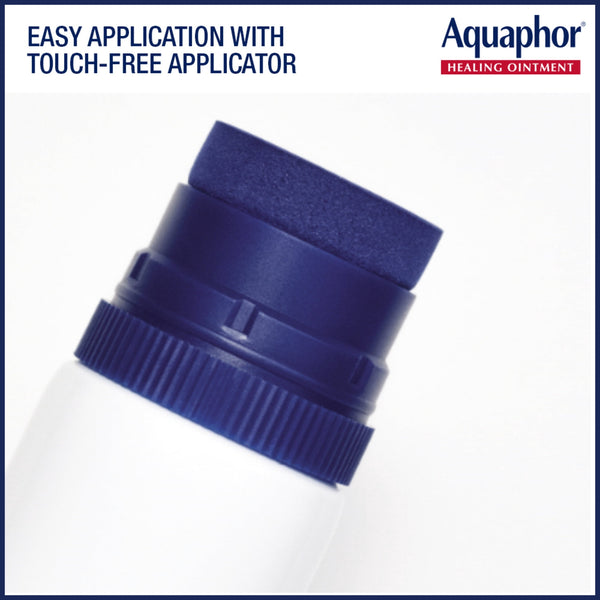 Aquaphor Healing Ointment Skin Protectant for Dry, Cracked, Irritated Skin, Touch-Free, 3 oz