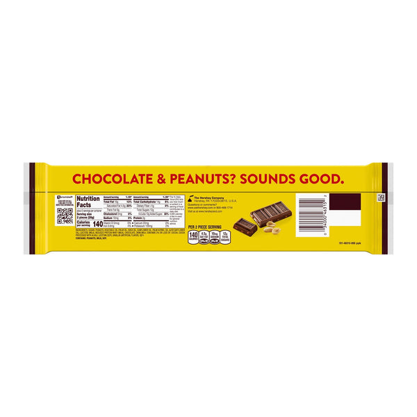 Hershey's Mr. Goodbar Chocolate with Peanuts Candy Bars & Miniatures, Snack Size, .45 oz (10 Count)