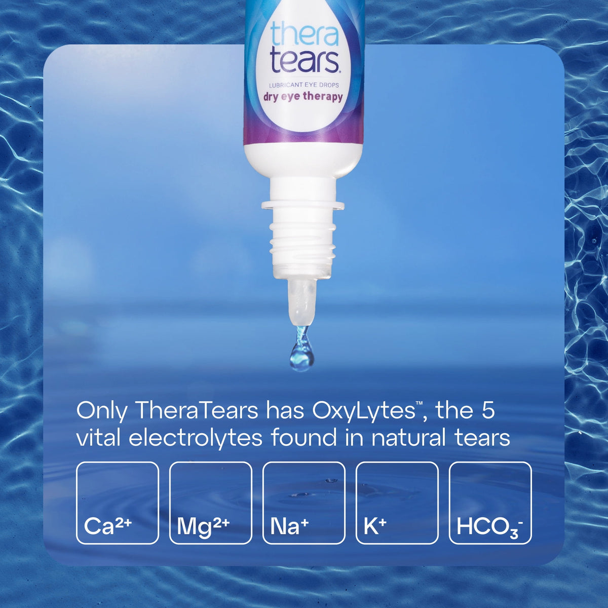 TheraTears Dry Eye Therapy Lubricating Eye Drops, Daily Use, 0.5 fl oz Bottle