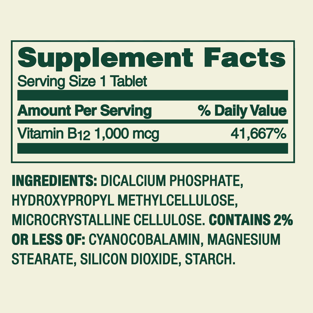 Spring Valley Vitamin B12 Supplement Timed-Release Tablets for Metabolism Support, 1000 mcg, 60 Count