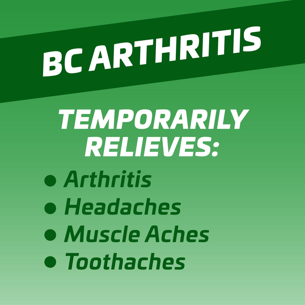 BC Powder Fast and Effective Arthritis Relief with Aspirin and Caffeine, Pain Relief, 50 Count