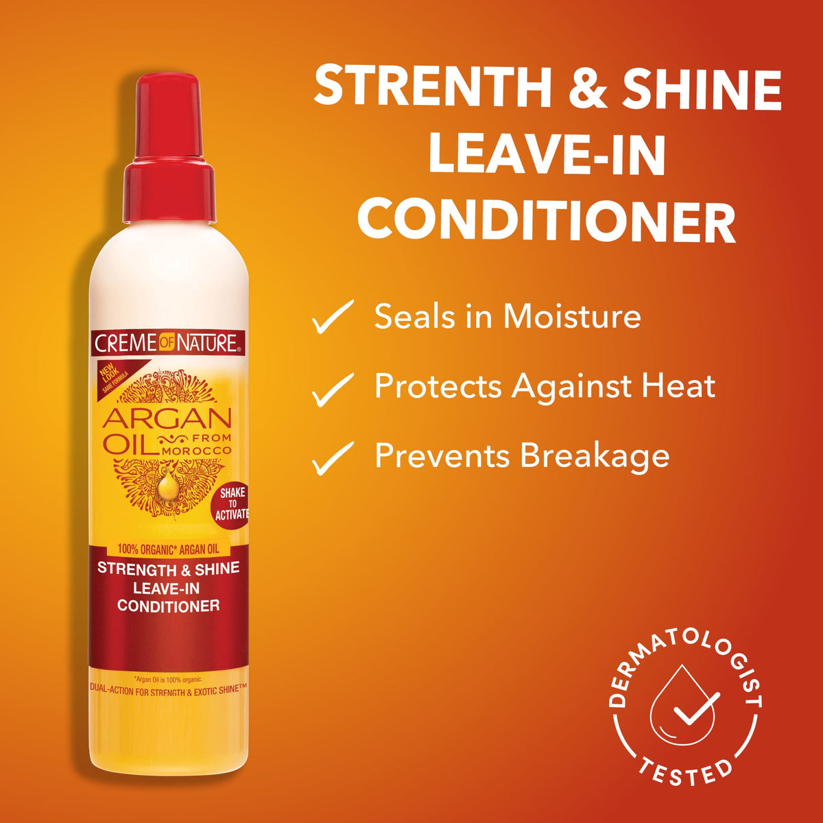 Creme of Nature Argan Oil Strength & Shine Leave-In Conditioner, 8.45 fl oz