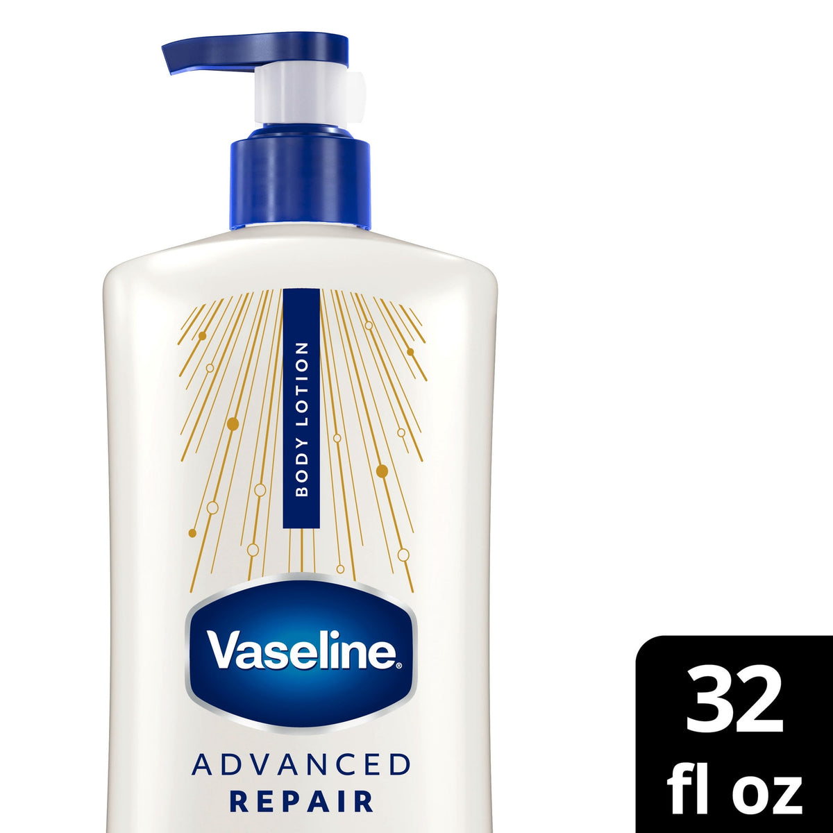 Vaseline Intensive Care Body Lotion for Dry Skin Advanced Repair Unscented Lotion Made with Ultra-Hydrating Lipids + Vaseline Jelly to Repair