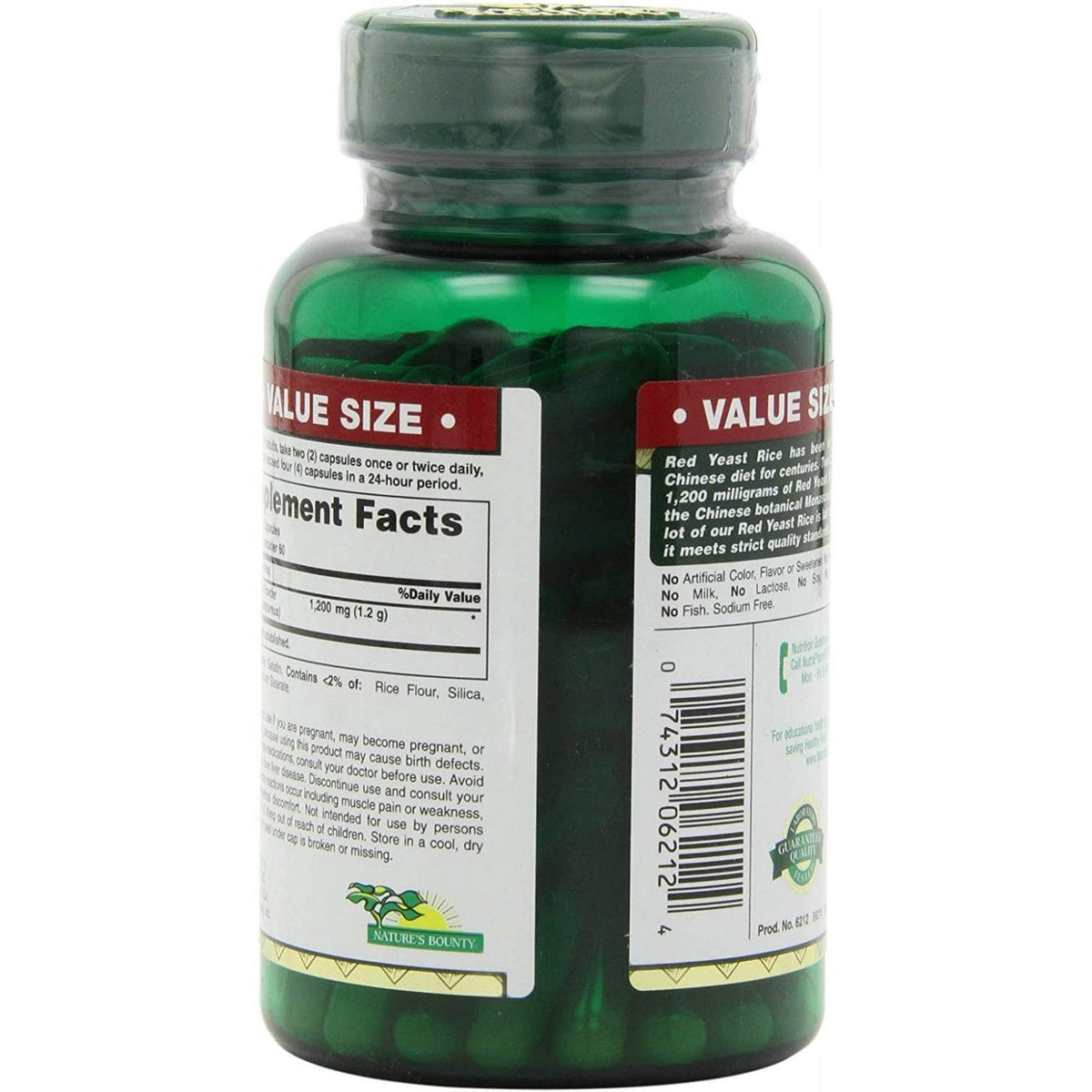 Nature's Bounty Red Yeast Rice, 600 mg, Capsules, 120 ea - OTC Shoppe Express