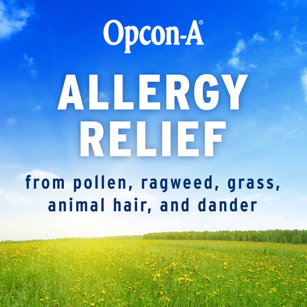 Opcon-A Eye Allergy Relief Drops for Itchy Red Eye Relief with Antihistamine & Redness Reliever, 0.5 fl oz, 2 Pack