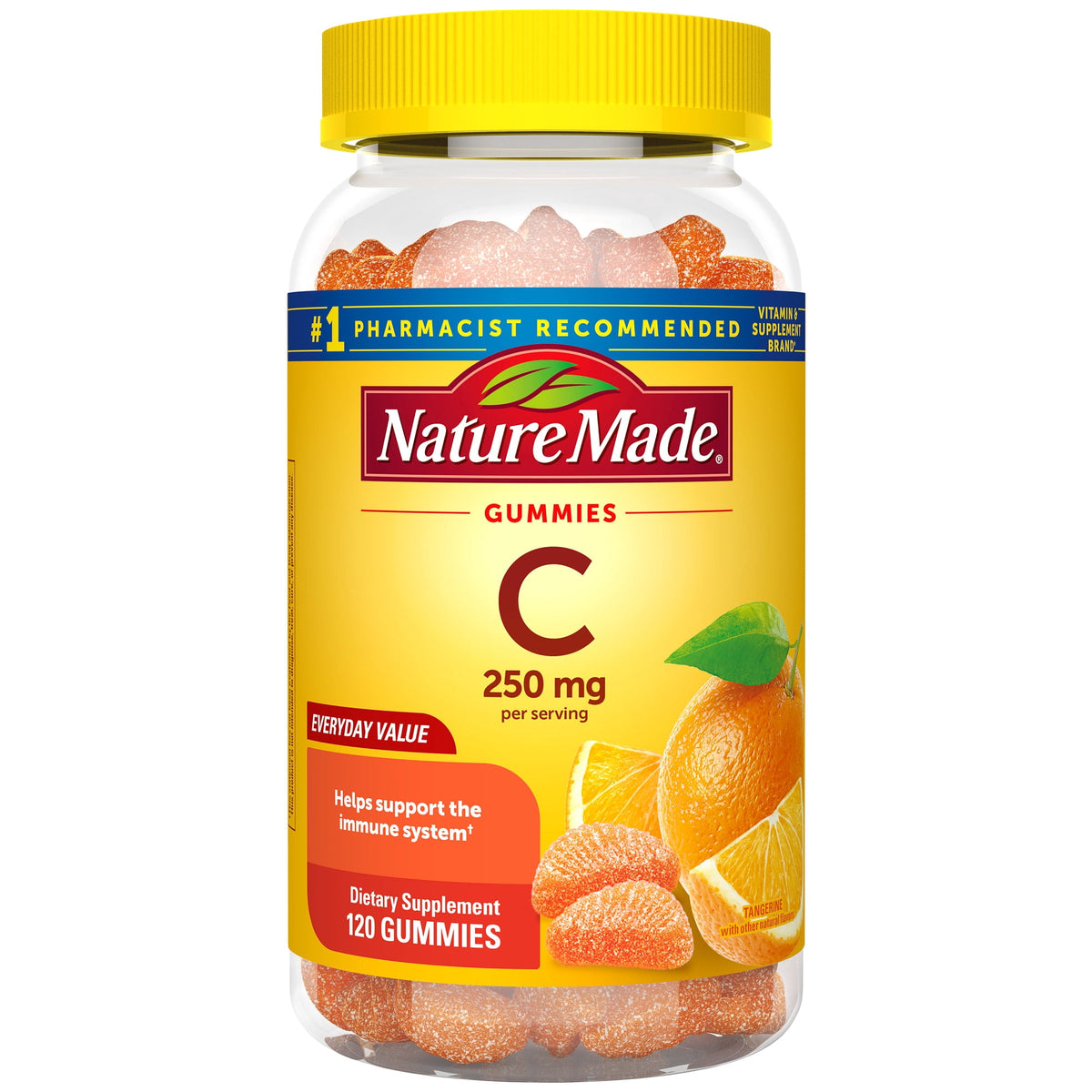 Nature Made Vitamin C Gummies for Immune Support, 250mg per Serving, 120 Count