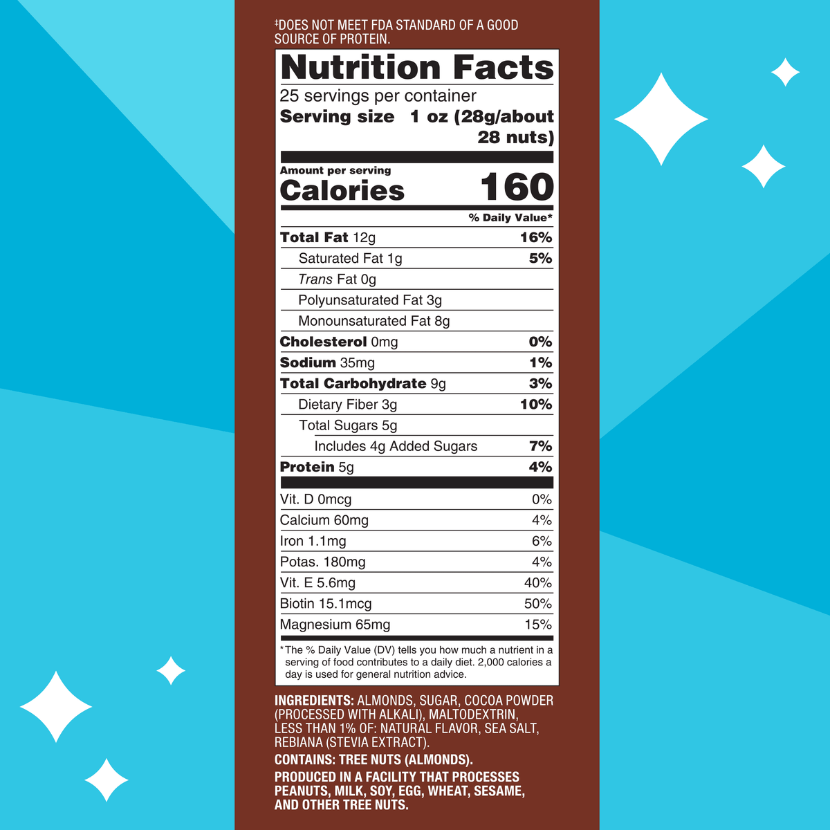 Blue Diamond Almonds Oven Roasted Dark Chocolate Flavored Almonds, 25 oz.