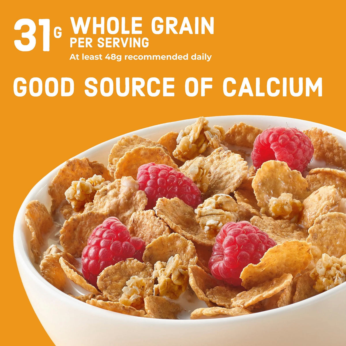 Fiber One Honey Clusters Breakfast Cereal, Fiber Cereal Made with Whole Grain, 17.5 oz