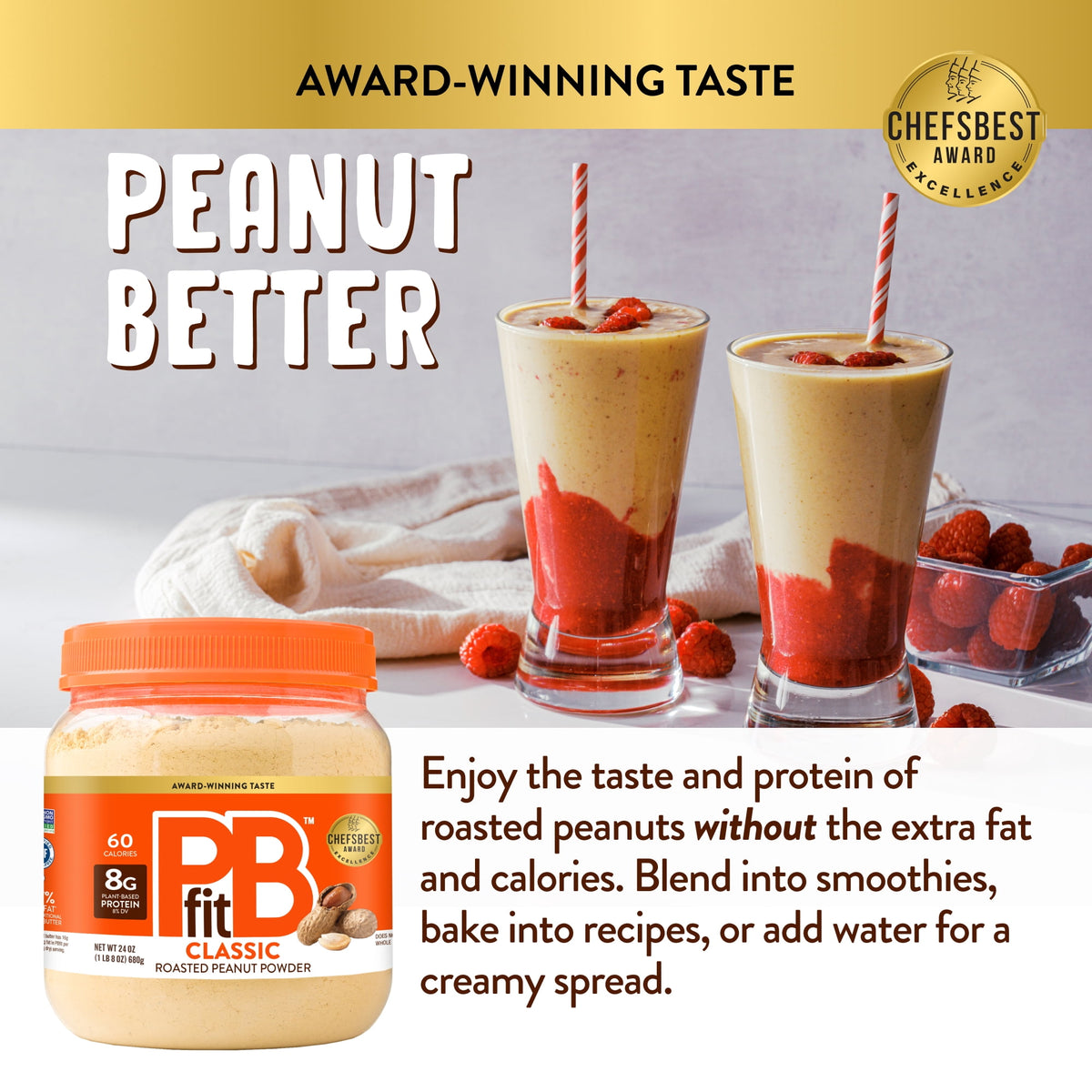 PBfit Peanut Butter Powder, 24 oz