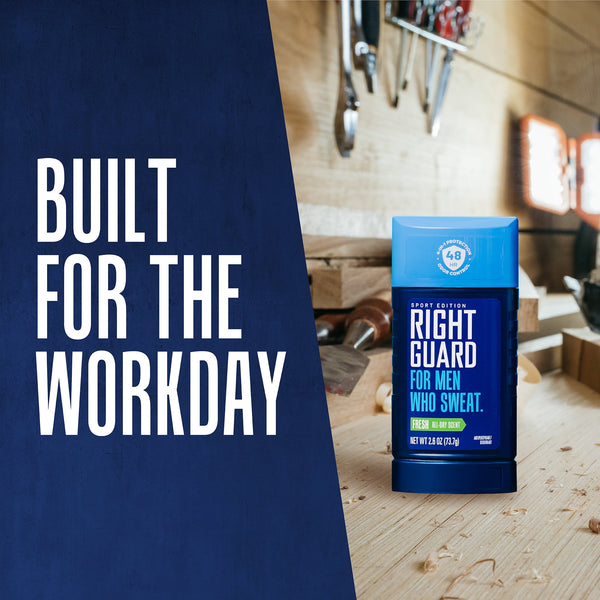 Right Guard Sport Invisible Solid Antiperspirant & Deodorant for Men, Fresh Scent, 2.6 oz. (2 Pack)