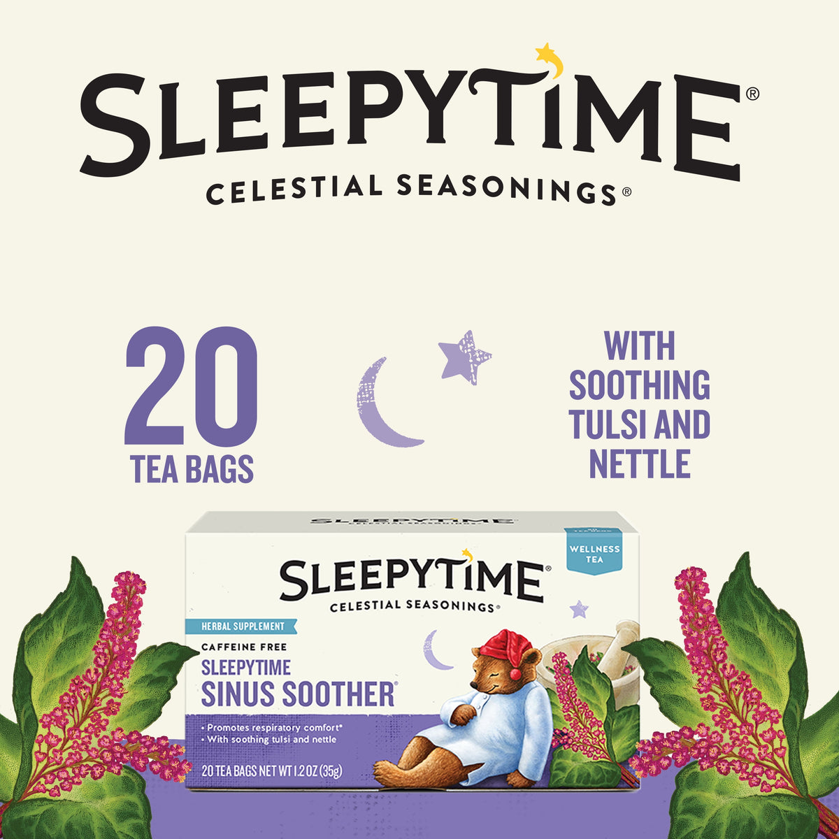 Celestial Seasonings Sleepytime Wellness Sinus Soother Herbal Tea Bags (20 Count)