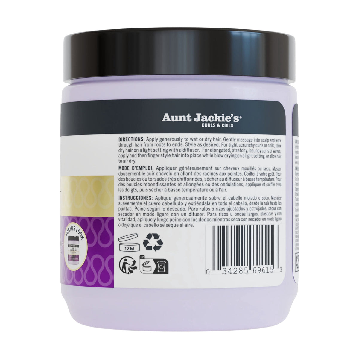 Aunt Jackie's Curl La La Defining Curl Custard Moisturizing Hair Cream, 15 oz