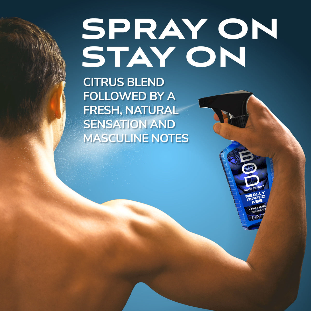 BOD Man Really Ripped Abs Fragrance Body Spray, 8 fl oz