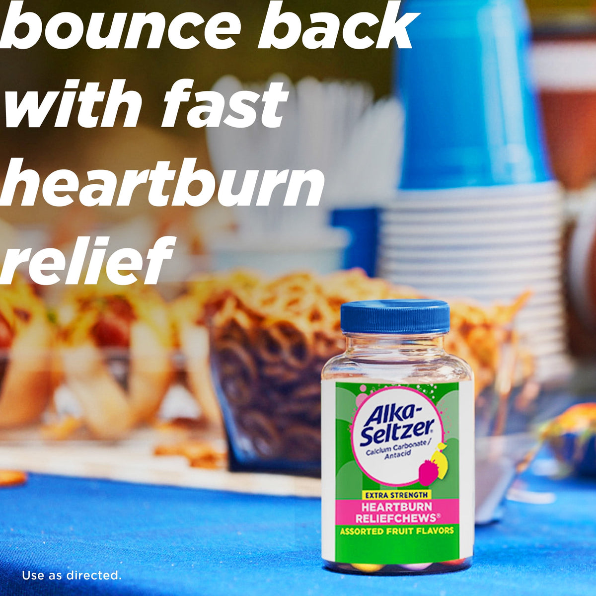 Alka-Seltzer Extra Strength Heartburn ReliefChews, Antacid for Fast Heartburn & Acid Indigestion Relief on the Go, 120 Ct