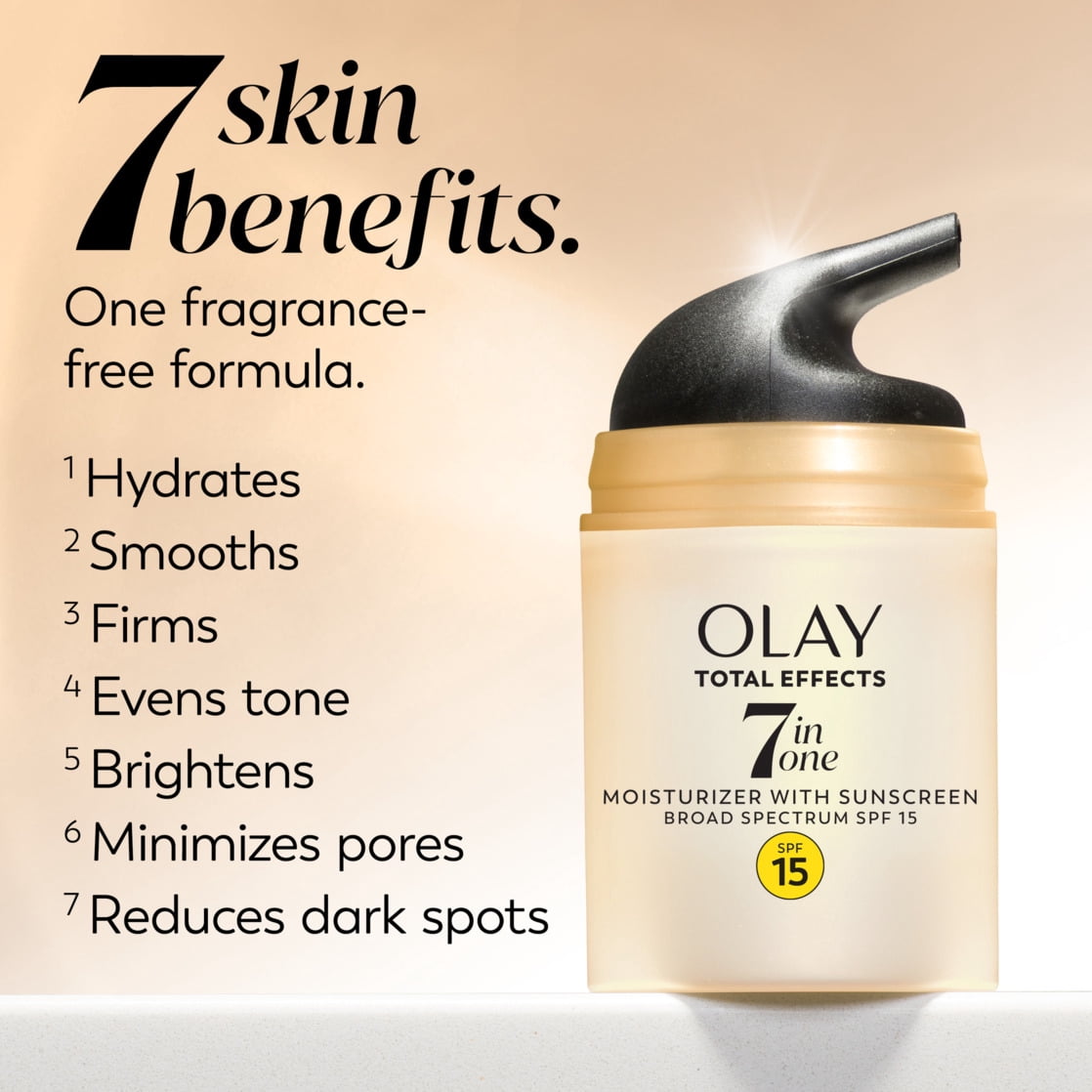 Olay Total Effects Face Moisturizer SPF 15, Fragrance-Free, 1.7 fl oz