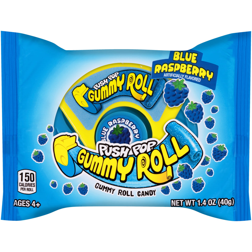 Push Pop Gummy Roll Assorted Flavors Gummy Candy, 1.4oz, 1 Count