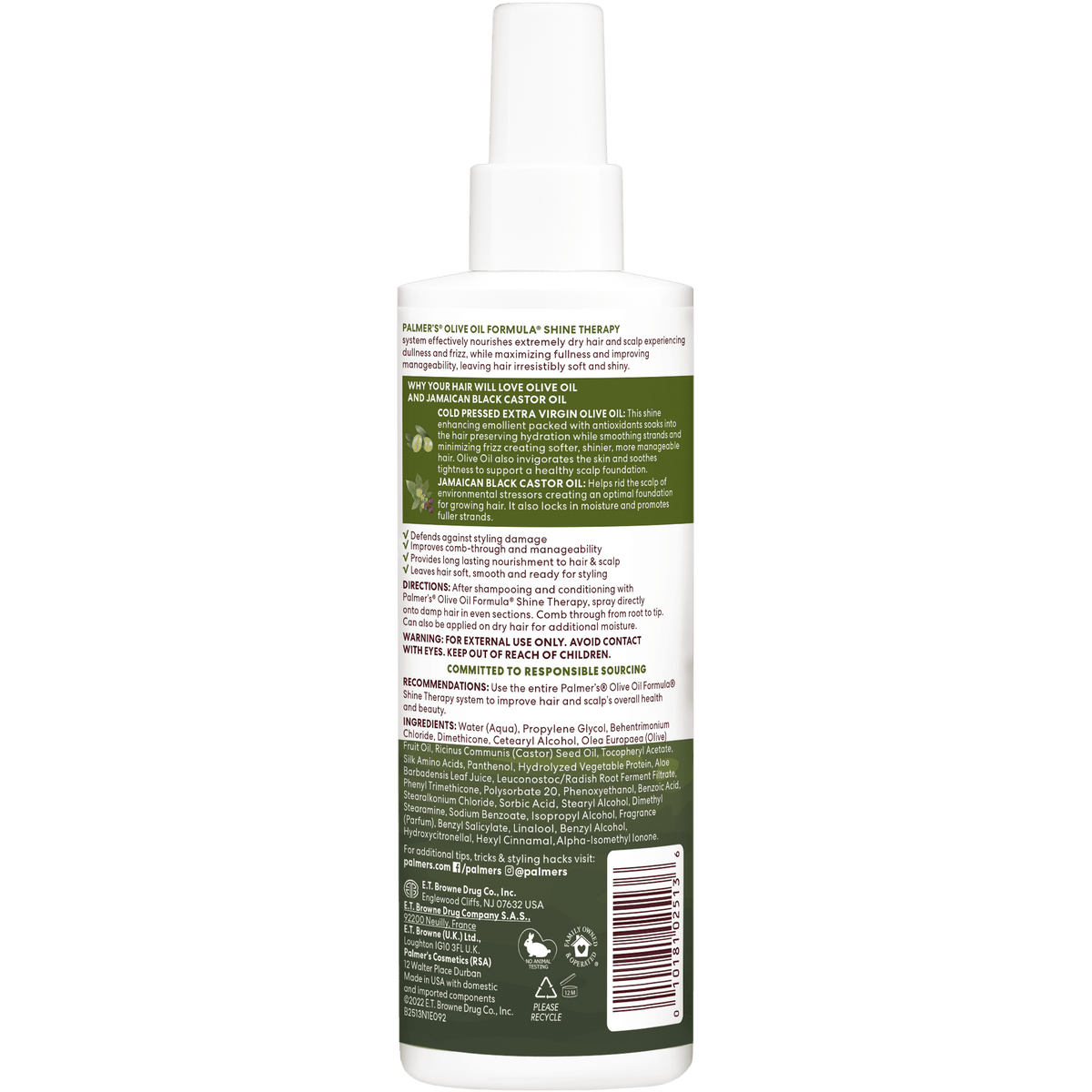 Palmer's Olive Oil Formula Shine Therapy Leave-In Conditioner, 8.5 oz.