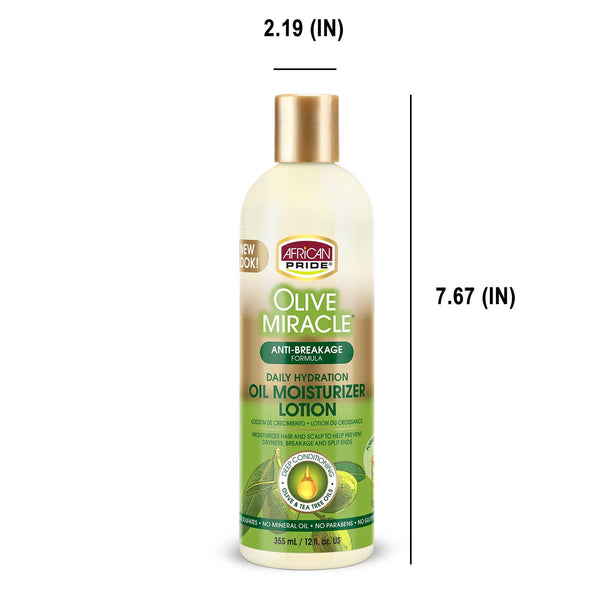 African Pride Olive Miracle Anti-Breakage Moisturizer Lotion, 12 fl oz
