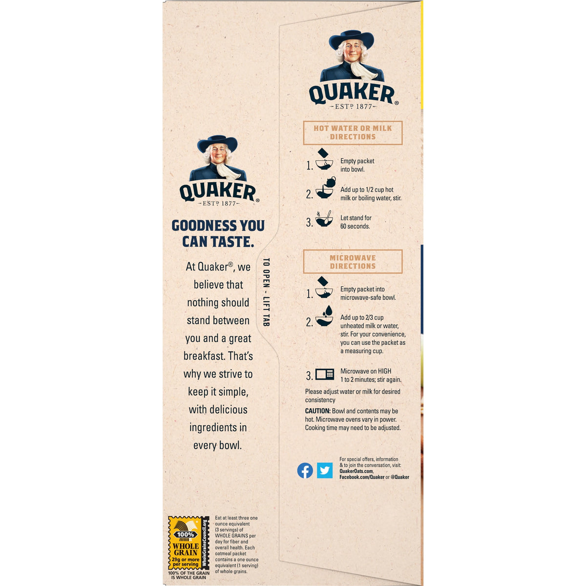 Quaker Instant Oatmeal, Flavor Variety Value Pack, 20 Packets (8 Apples & Cinnamon, 8 Maple & Brown Sugar, 4 Cinnamon Spice)