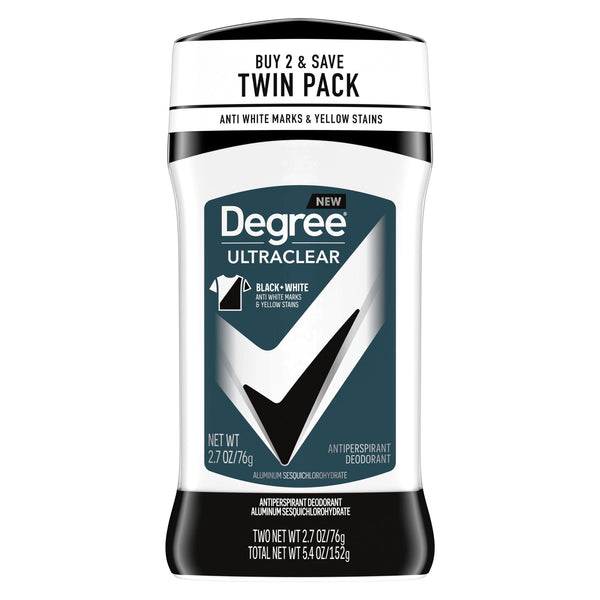 Degree Men UltraClear Antiperspirant Deodorant 72-Hour Sweat & Odor Protection Black + White Antiperspirant For Men With MotionSense Technology 2.7 oz