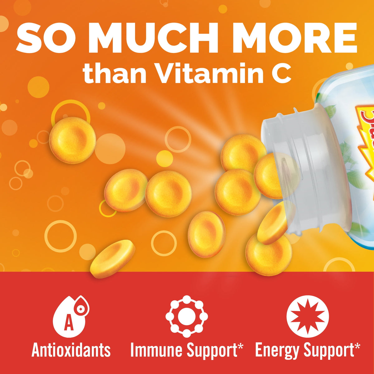 Emergen-C Vitamin C Dietary Supplement Chewables, Orange Blast, 40 Ct