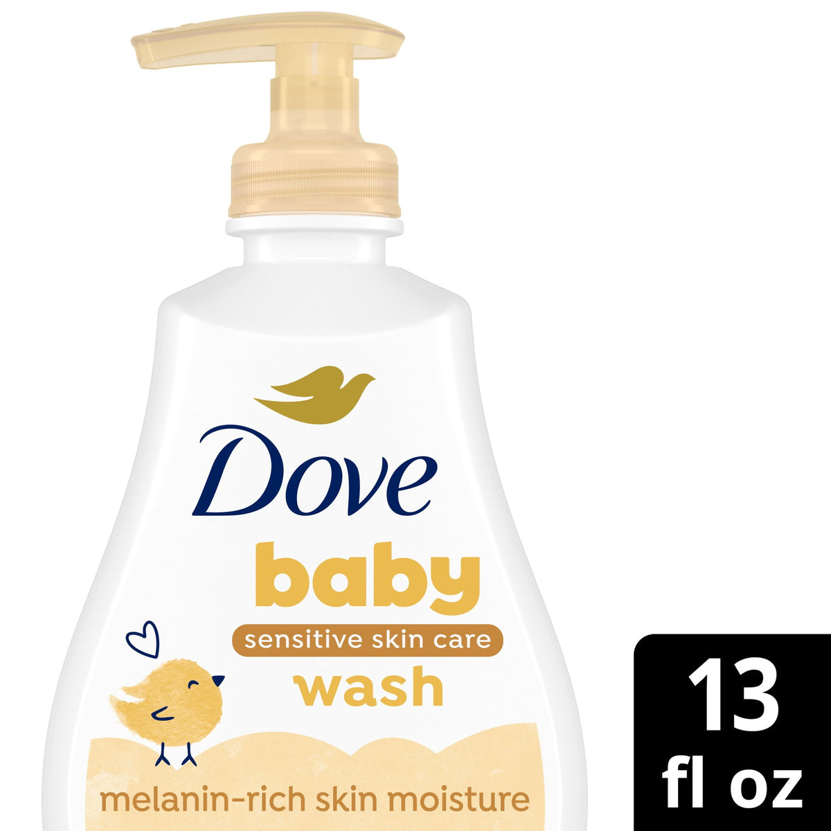 Baby Dove Sensitive Baby Wash For Baby Bath Time Melanin-rich Skin Nourishment Tear-Free And Hypoallergenic ,13 fl oz