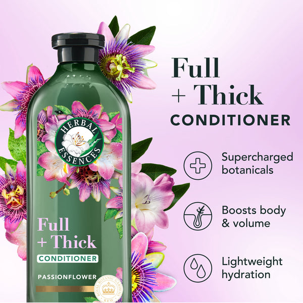 Herbal Essences Full + Thick Passionflower Sulfate Free Conditioner, 13.5 fl oz