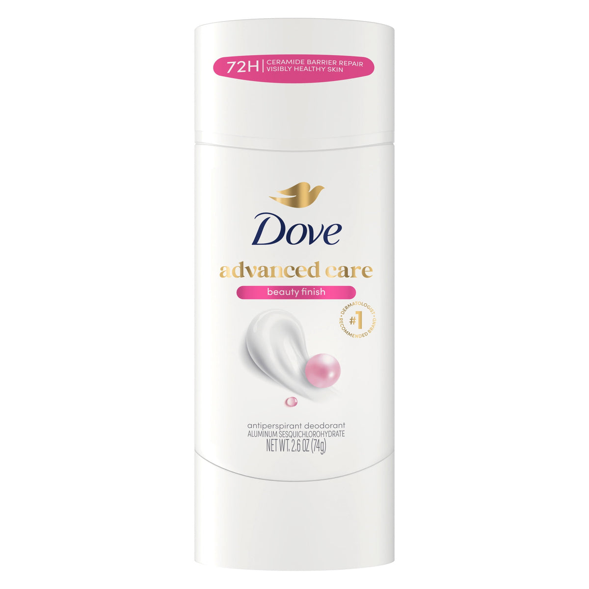 Dove Advanced Care Antiperspirant Deodorant Stick for Helping Repair Skin Barrier After Shaving, Beauty Finish with 72-Hour Sweat & Odor Protection