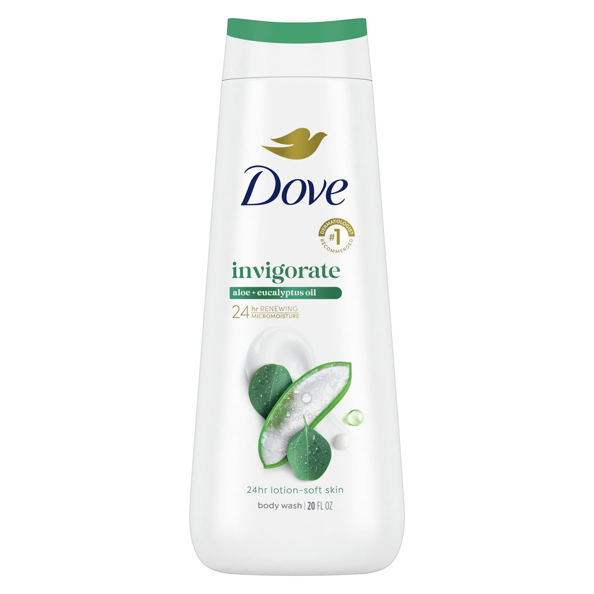 Dove Invigorating Liquid Body Wash Aloe & Eucalyptus Scent, 20 oz