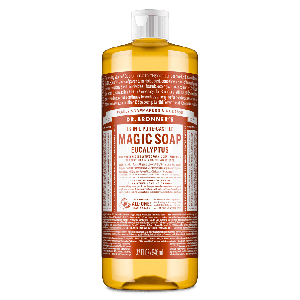 Dr.Bronner's Magic Soap, Eucalyptus, Pure-Castile Body Wash Liquid Soap, 32 fl oz