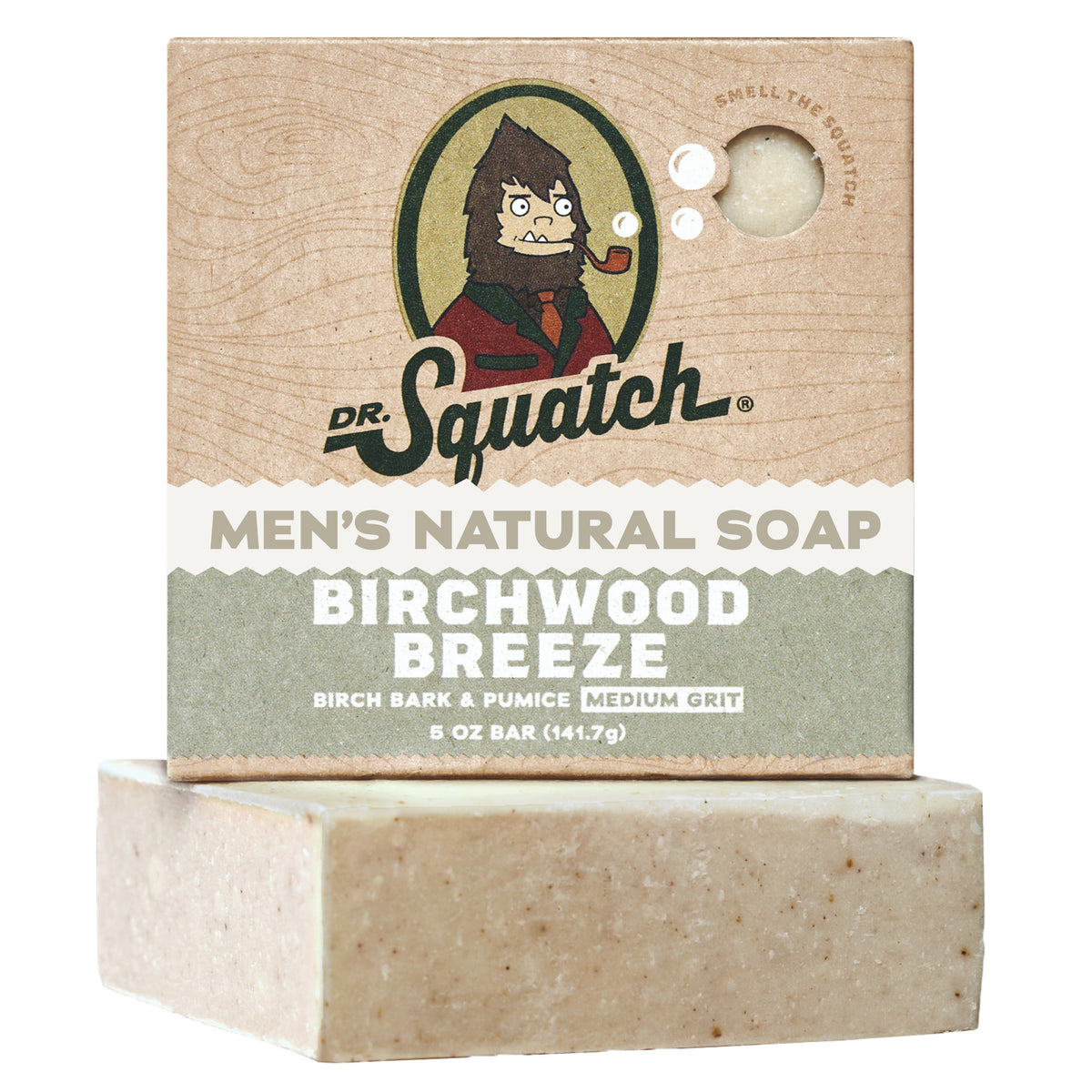 Dr. Squatch Men's Soap, Natural Bar Soap for Men, Birchwood Breeze, 5 oz
