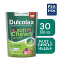 Dulcolax Soft Chews Saline Laxative Mixed Berry (30ct) Gentle Constipation Relief, Magnesium Hydroxide 1200mg