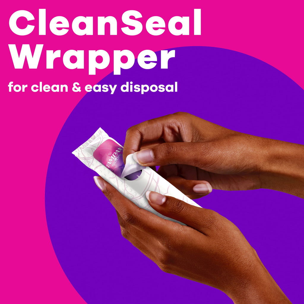 Tampax Radiant Tampons with LeakGuard Braid, Regular Absorbency, 42 Count
