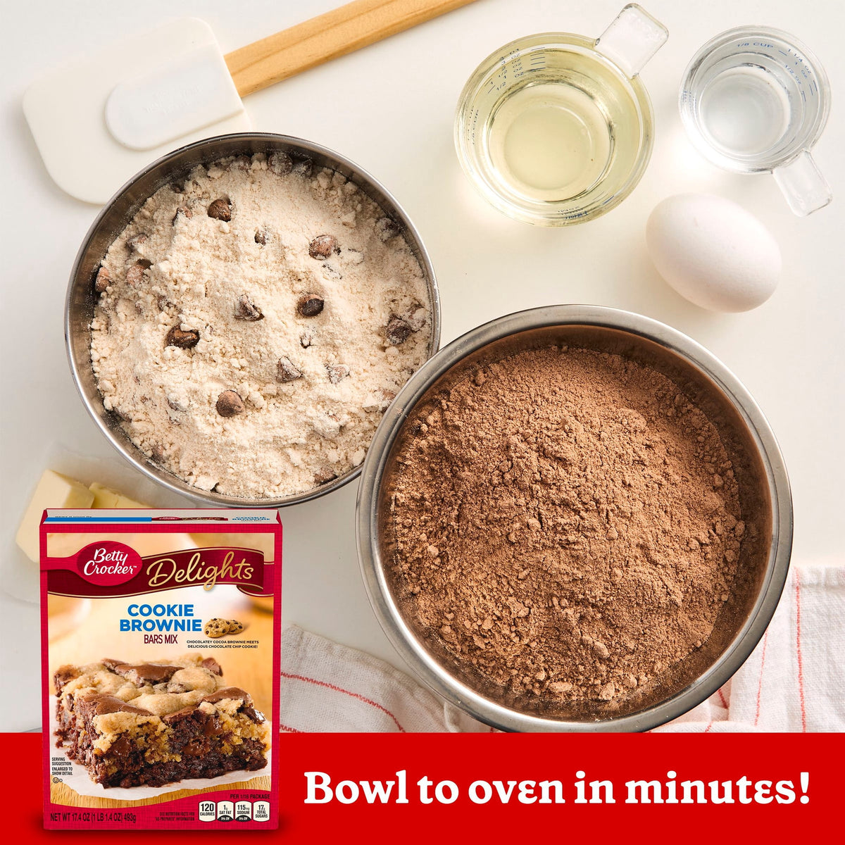 Betty Crocker Delights Cookie Brownie Bar Mix, 17.4 oz.
