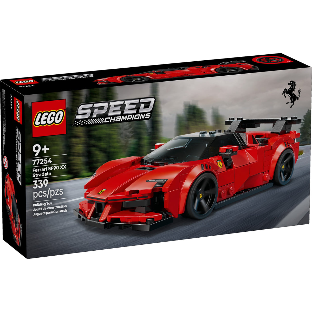 LEGO Speed Champions Ferrari SF90 XX Stradale Sports Car Building Set with Driver Minifigure, Ages 9+, 77254