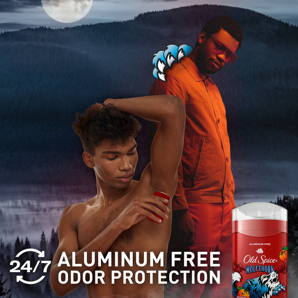 Old Spice Aluminum Free Men's Deodorant, Invisible Solid Stick, Wolfthorn, 3.8 oz