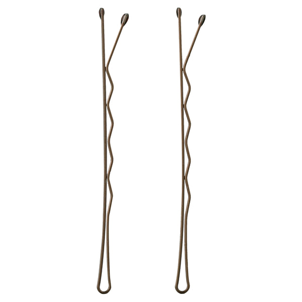 Goody Bobby Pins Slide-proof Grip, Secure Hold, Small, Hair Pins, Brown, 90 Ct