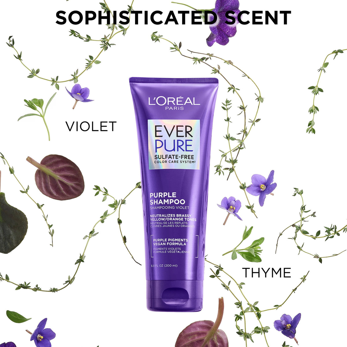 L'Oreal Paris EverPure Sulfate Free Purple Conditioner, Squeeze Bottle, 23 fl oz
