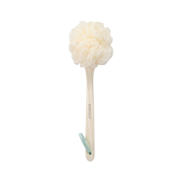 EcoTools EcoPouf Bath Brush, Loofah & Handle, Recycled Mesh Netting, for Adults, 1 Count