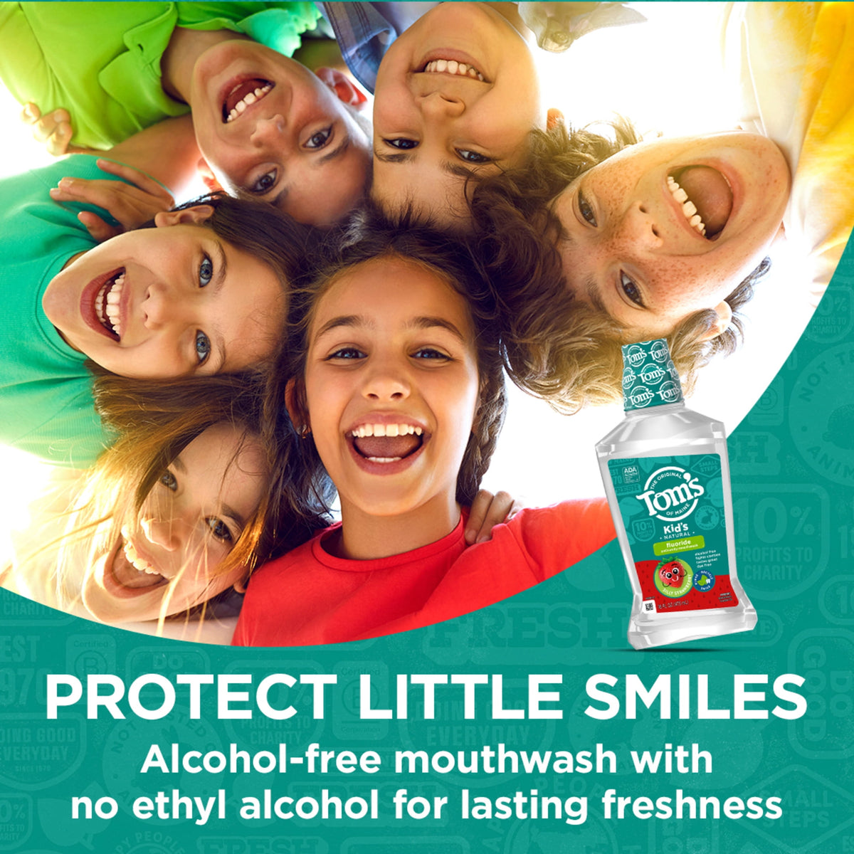 Tom's of Maine Children's Anticavity Fluoride Rinse Mouthwash, Silly Strawberry, 16 oz