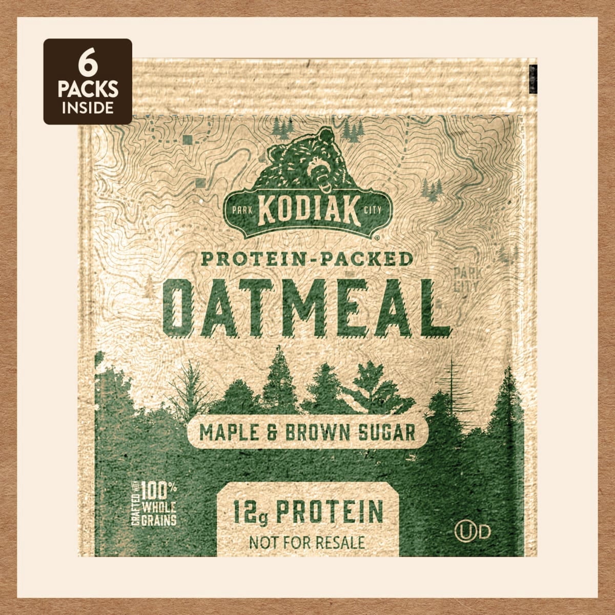 Kodiak Protein-Packed Maple Brown Sugar Instant Oatmeal Packets, 1.76 oz (6 Count)