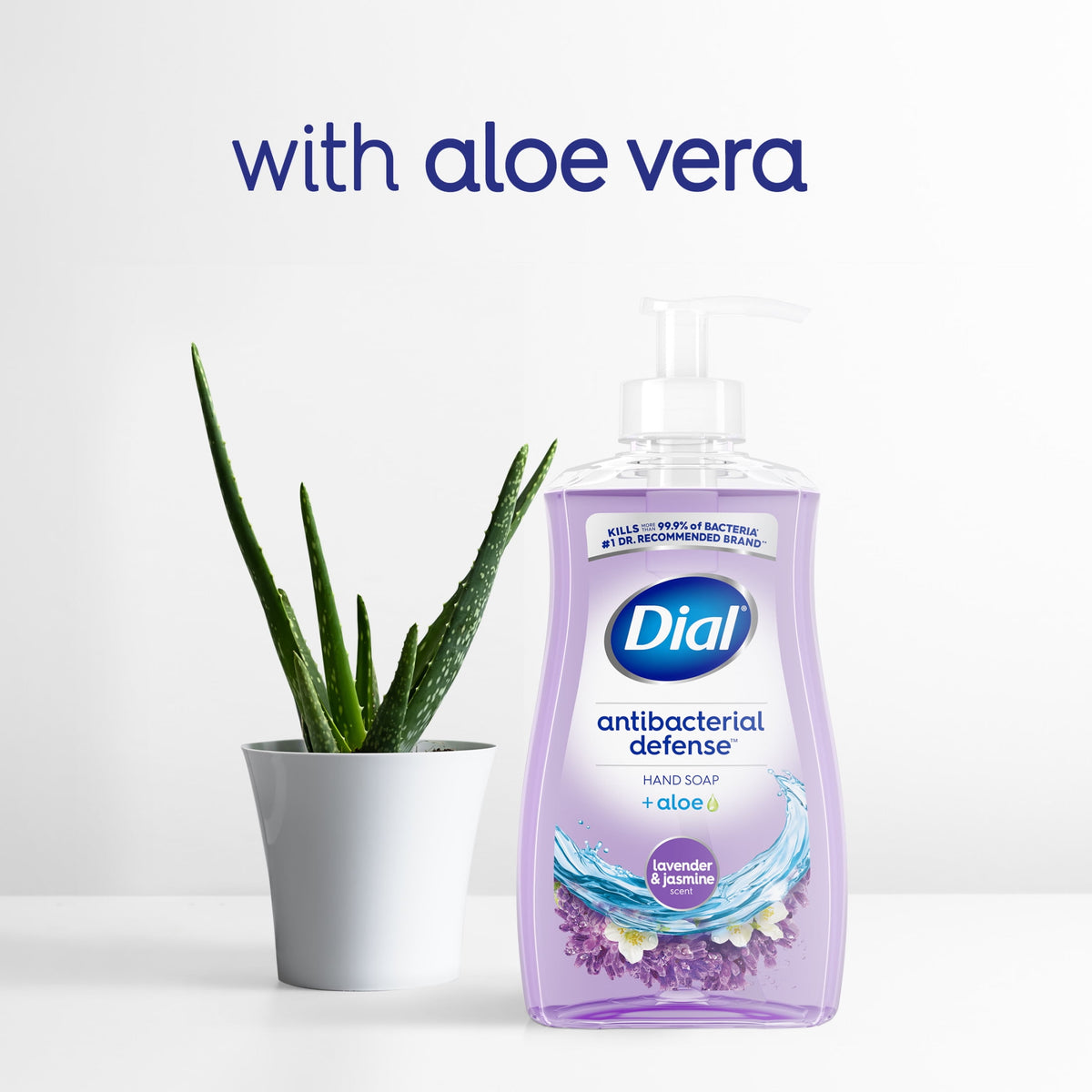 Dial Antibacterial Defense Lavender & Jasmine Liquid Hand Soap, 11 fl oz