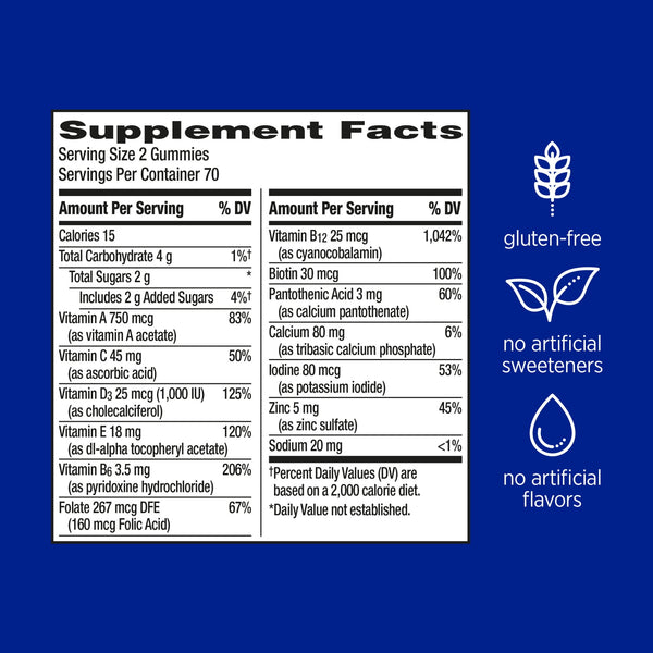 Centrum Silver Multigummies for Men 50+, Gummy Multivitamin, Assorted Natural Fruit Flavors - 80 Count