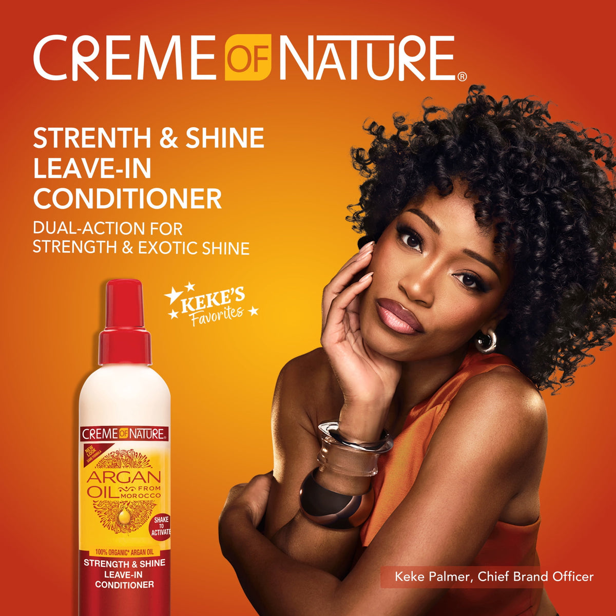 Creme of Nature Argan Oil Strength & Shine Leave-In Conditioner, 8.45 fl oz