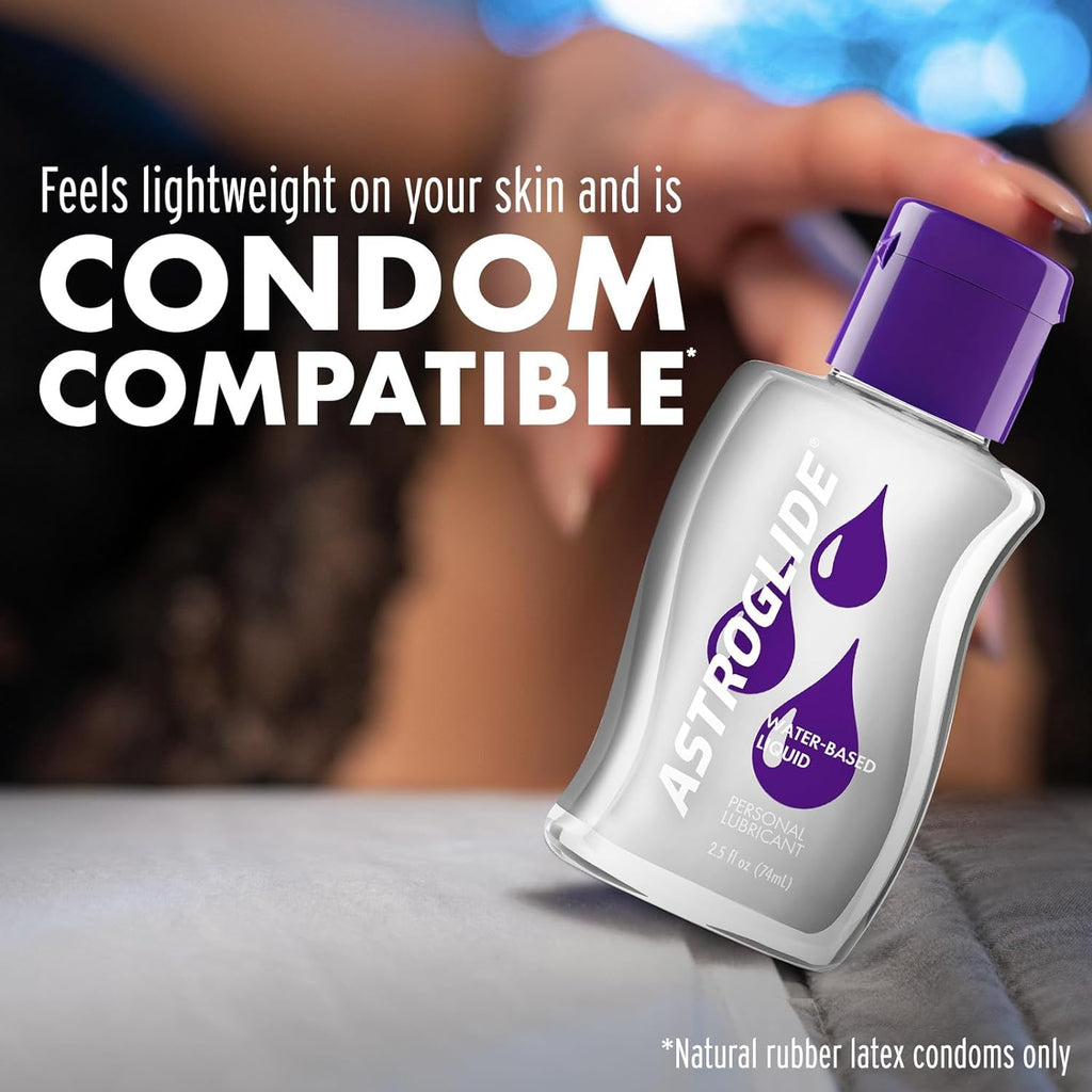 Astroglide Liquid Water Based Personal Lube, for Men, for Women, Travel-Friendly Size, 2.5 fl oz