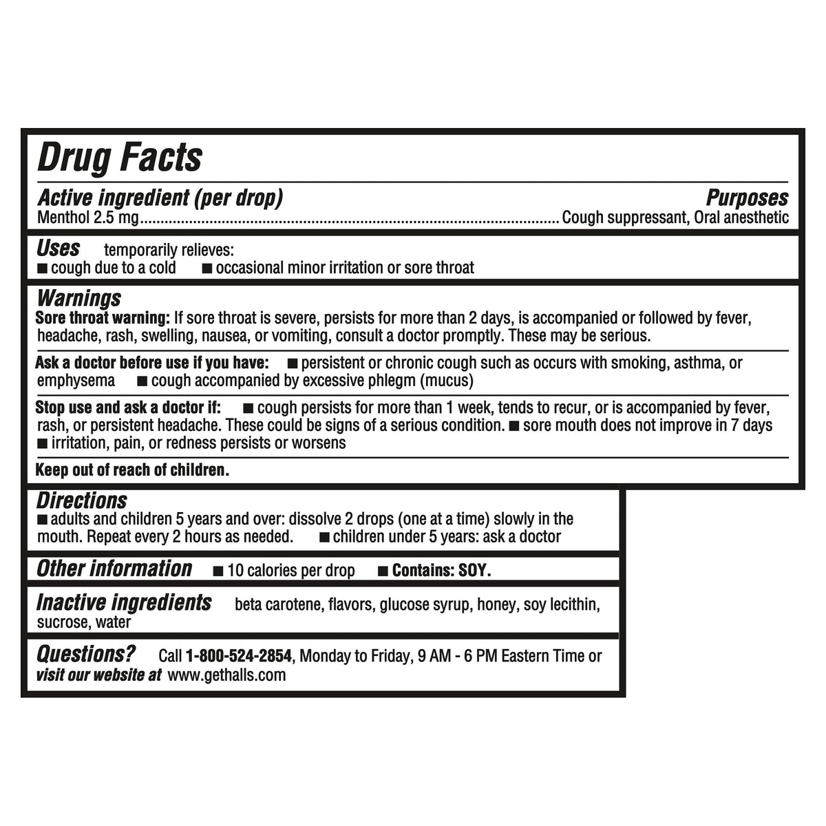 HALLS Throat Relief Honey Vanilla Cough Drops, FSA/HSA Eligible, 30 Drops