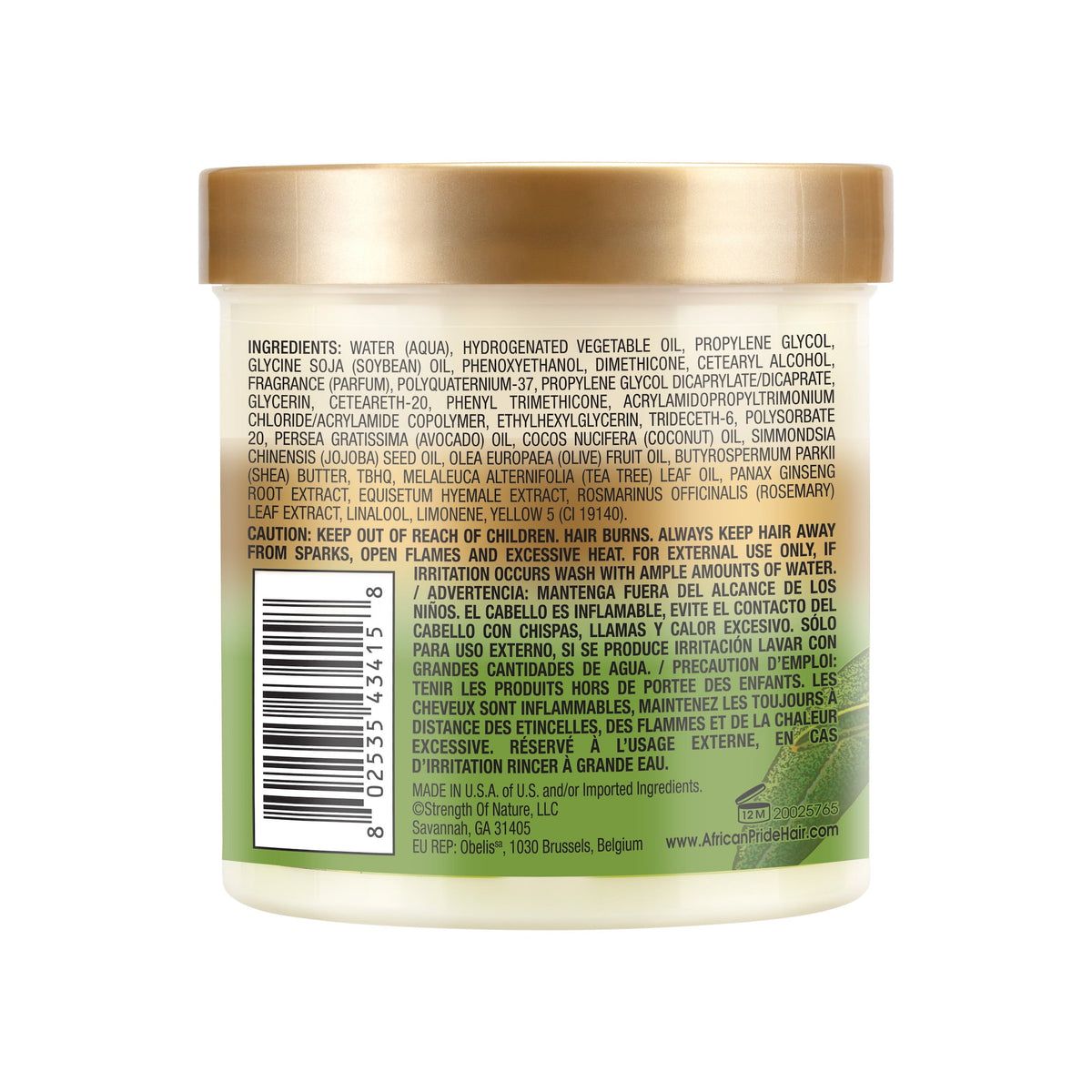 African Pride Olive Miracle Leave-in Conditioner 15 oz, Moisturizing, Damaged Hair, Unisex