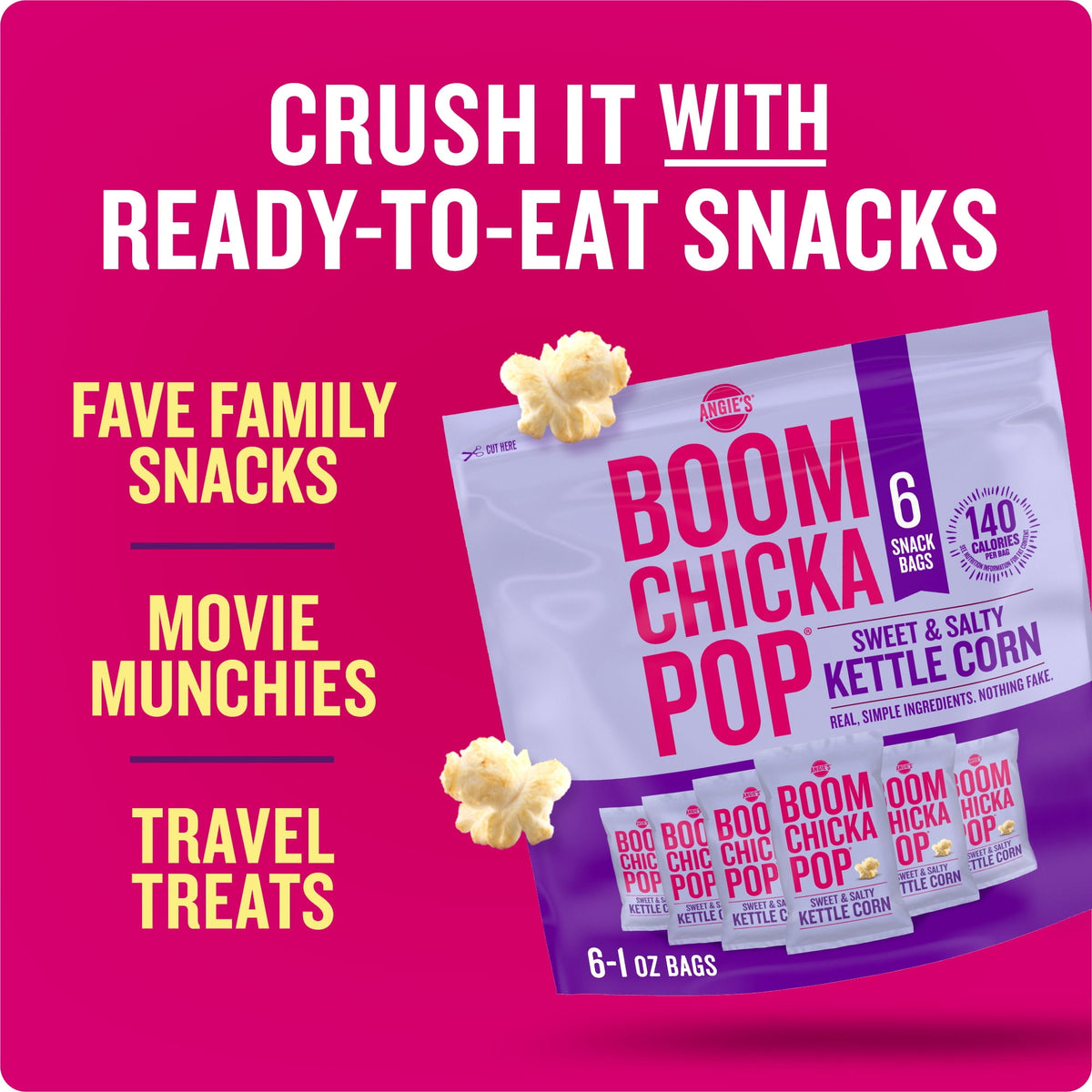 Angie's BOOMCHICKAPOP Sweet & Salty Kettle Corn, 1 oz. (6 Count)